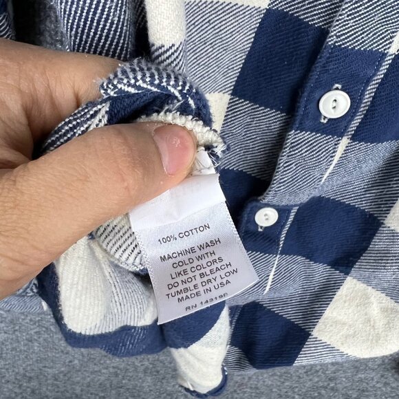 The Nutter Mens Long‎ Sleeve Flannel Plaid Button Down Shirt USA Small - Picture 5 of 9